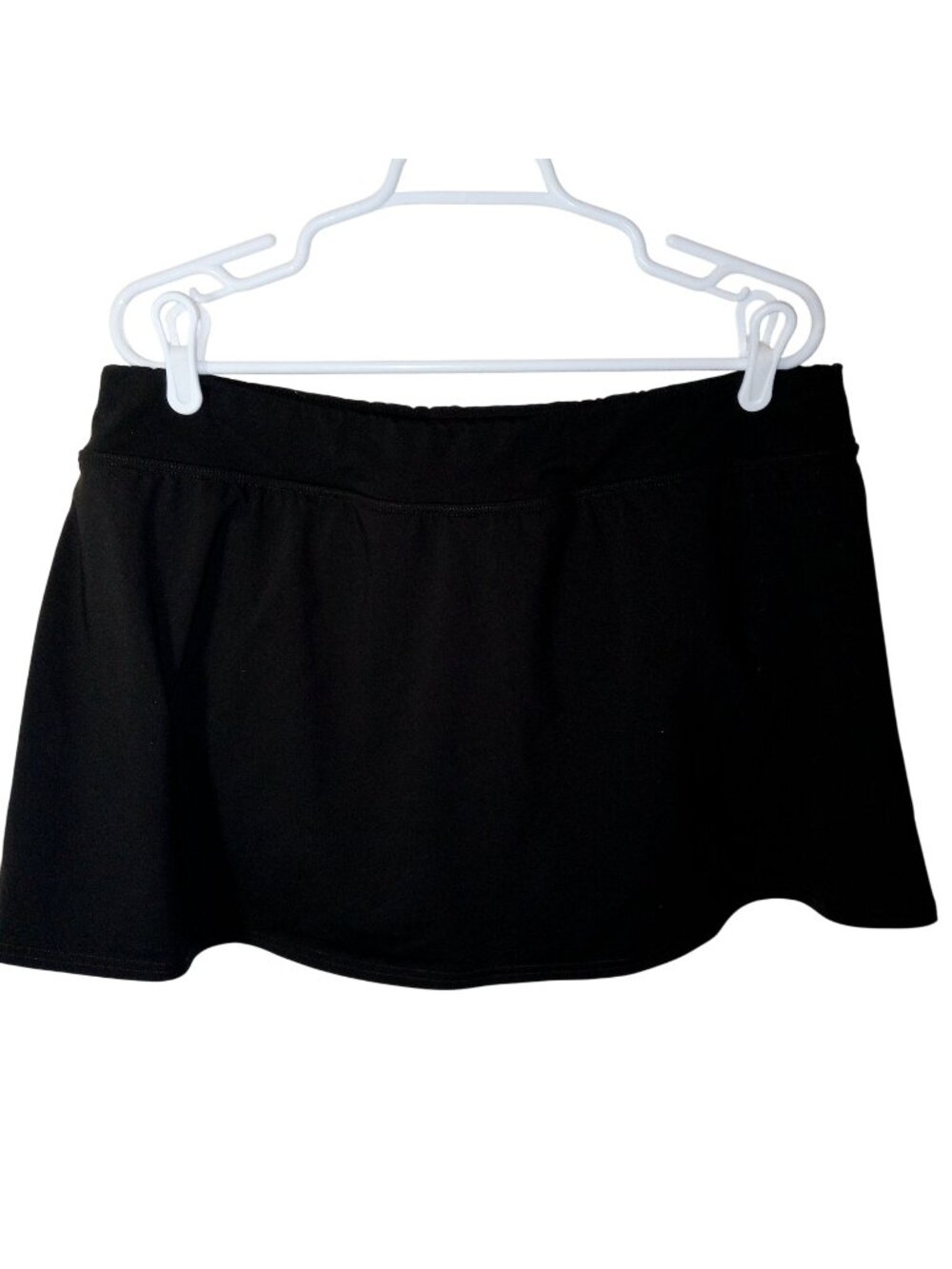 Lands End Black Womens Swim Skirt 18 W 18W Attached Swim Bottoms Tummy Control